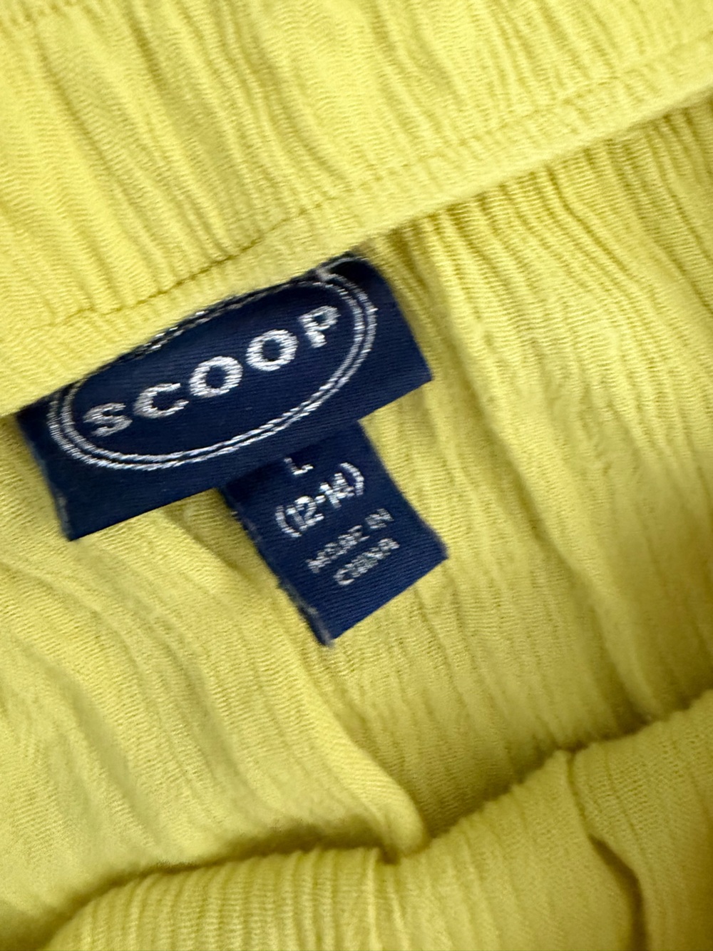 SCOOP Women's Tiered Maxi Skirt in Lemon Yellow - Large - Picture 5 of 7